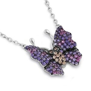 Sterlin silver Chic Butterfly Necklace.